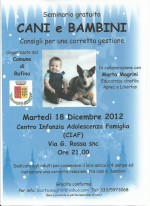 semnario cani bambini rufina