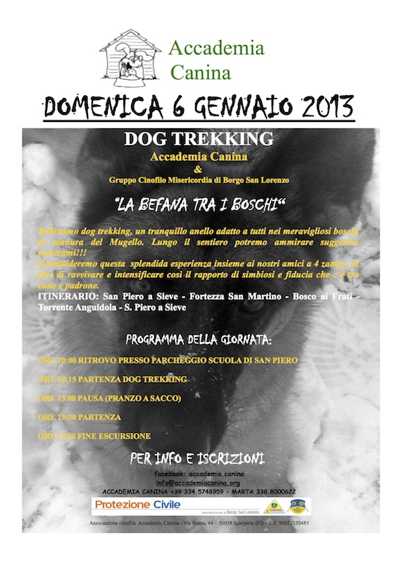 accademia canina dog trekking 6 gennaio 2013